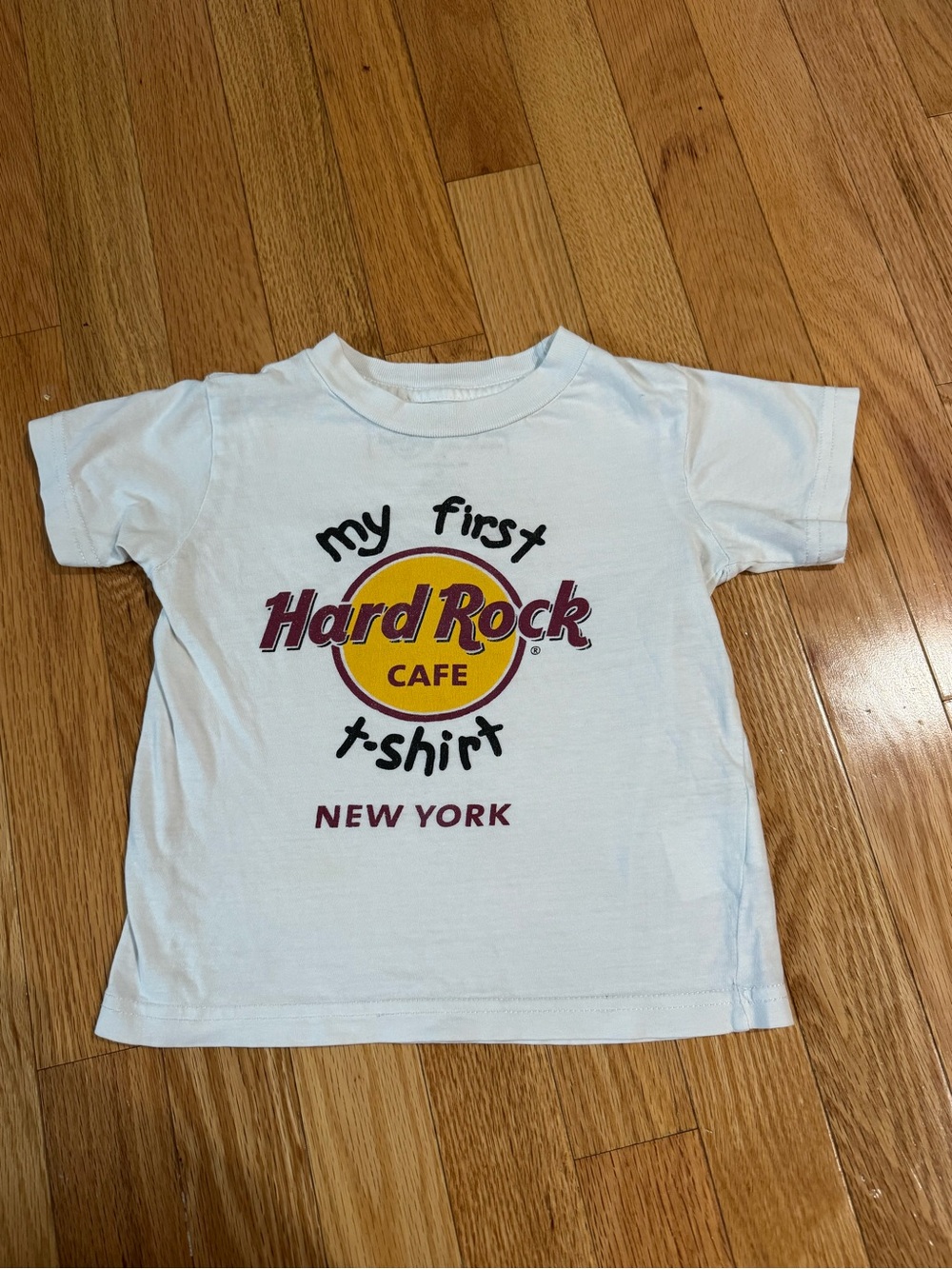 Hard Rock Cafe New York Kids' White 'My First T-Shirt' Short Sleeve Tee